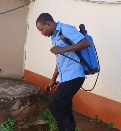 Professional fumigation and pest control team at work